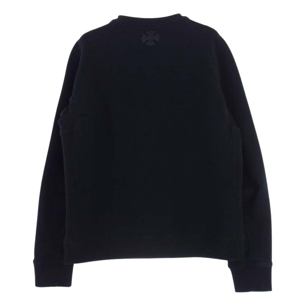 CHROME HEARTS クロムハーツ（原本無） 2212-304-6603 Y Not Crewneck SWEAT スウェット シャツ レザークロスパッチ ポケット付 ブラック系 S【中古】