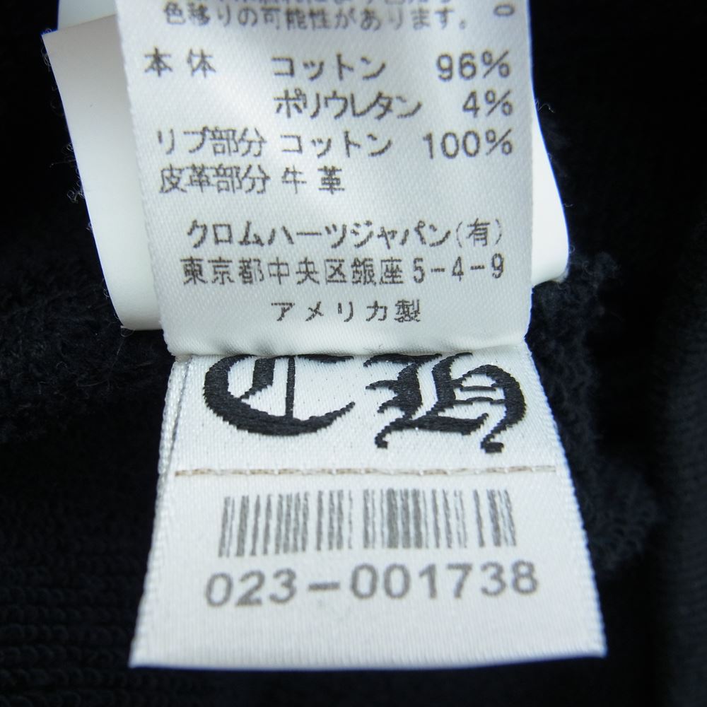 CHROME HEARTS クロムハーツ（原本無） 2212-304-6603 Y Not Crewneck SWEAT スウェット シャツ レザークロスパッチ ポケット付 ブラック系 S【中古】