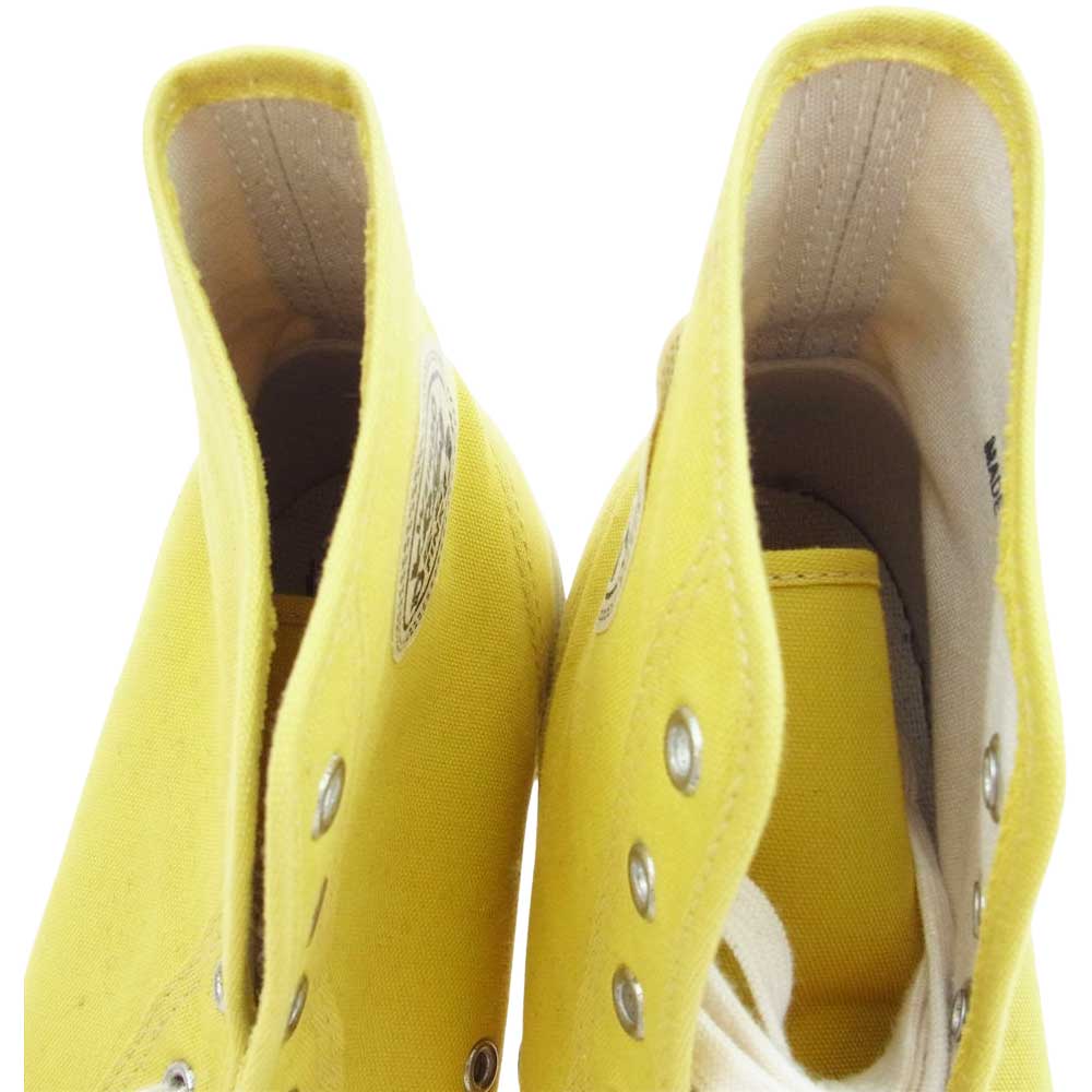 WEIRDO ウィアード KRAZY FEET クレイジー フィート ハイカット キャンバス スニーカー イエロー系 9【中古】