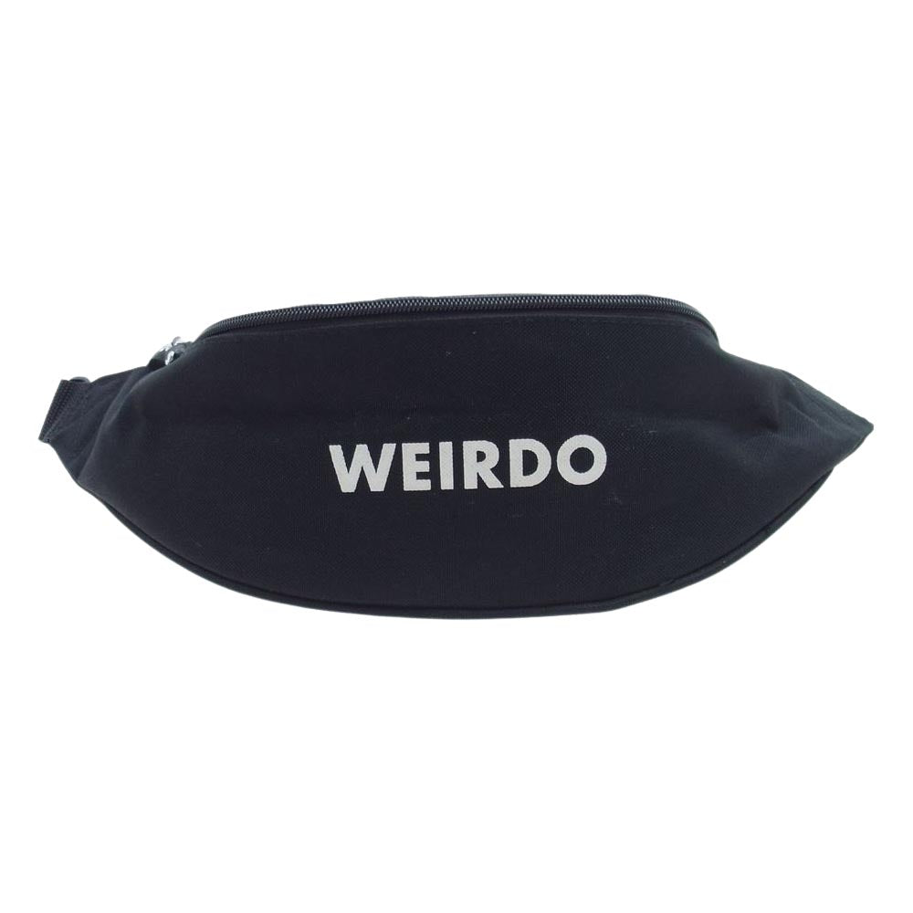 WEIRDO ウィアード FANNY PACK ファニー パック ロゴ プリント ウエスト ショルダー バッグ ブラック系【中古】