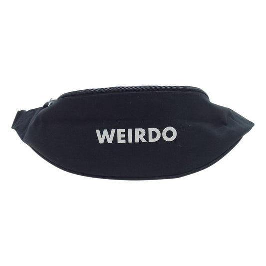 WEIRDO ウィアード FANNY PACK ファニー パック ロゴ プリント ウエスト ショルダー バッグ ブラック系【中古】