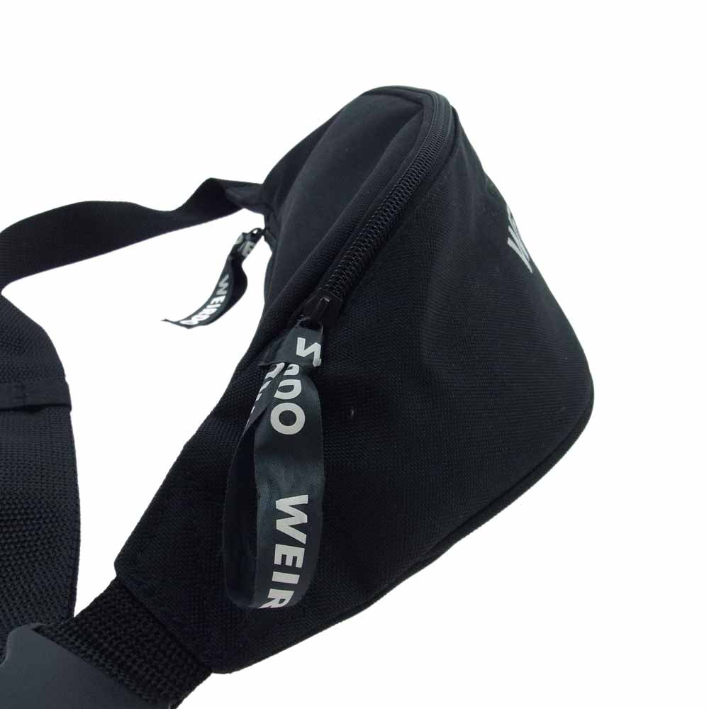 WEIRDO ウィアード FANNY PACK ファニー パック ロゴ プリント ウエスト ショルダー バッグ ブラック系【中古】