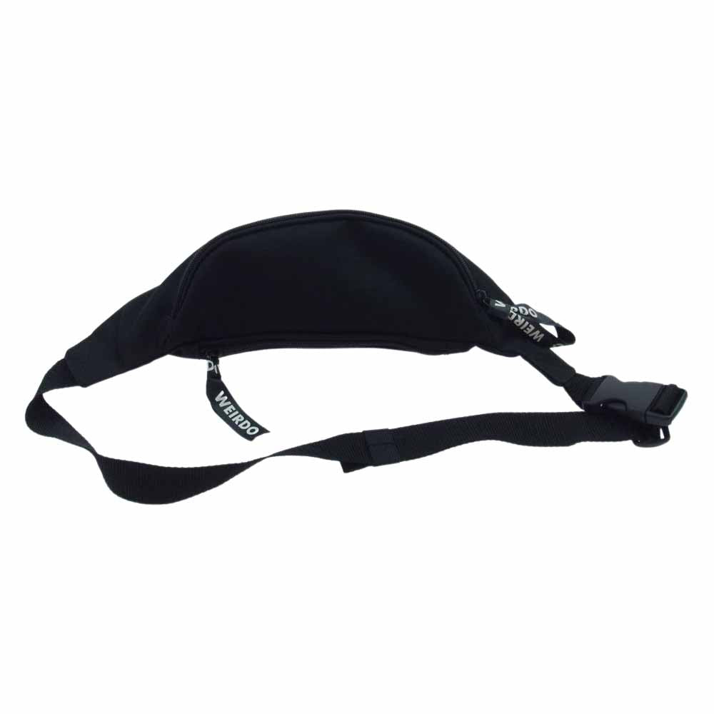 WEIRDO ウィアード FANNY PACK ファニー パック ロゴ プリント ウエスト ショルダー バッグ ブラック系【中古】