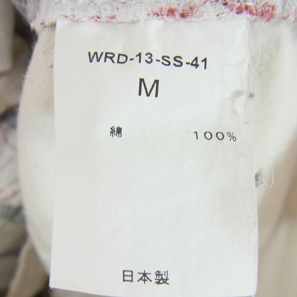 WEIRDO ウィアード 13SS WRD-13-SS-41 Spoofing Caricatures ジェイル ストライプ ショーツ ハーフ パンツ オフホワイト系 M【中古】