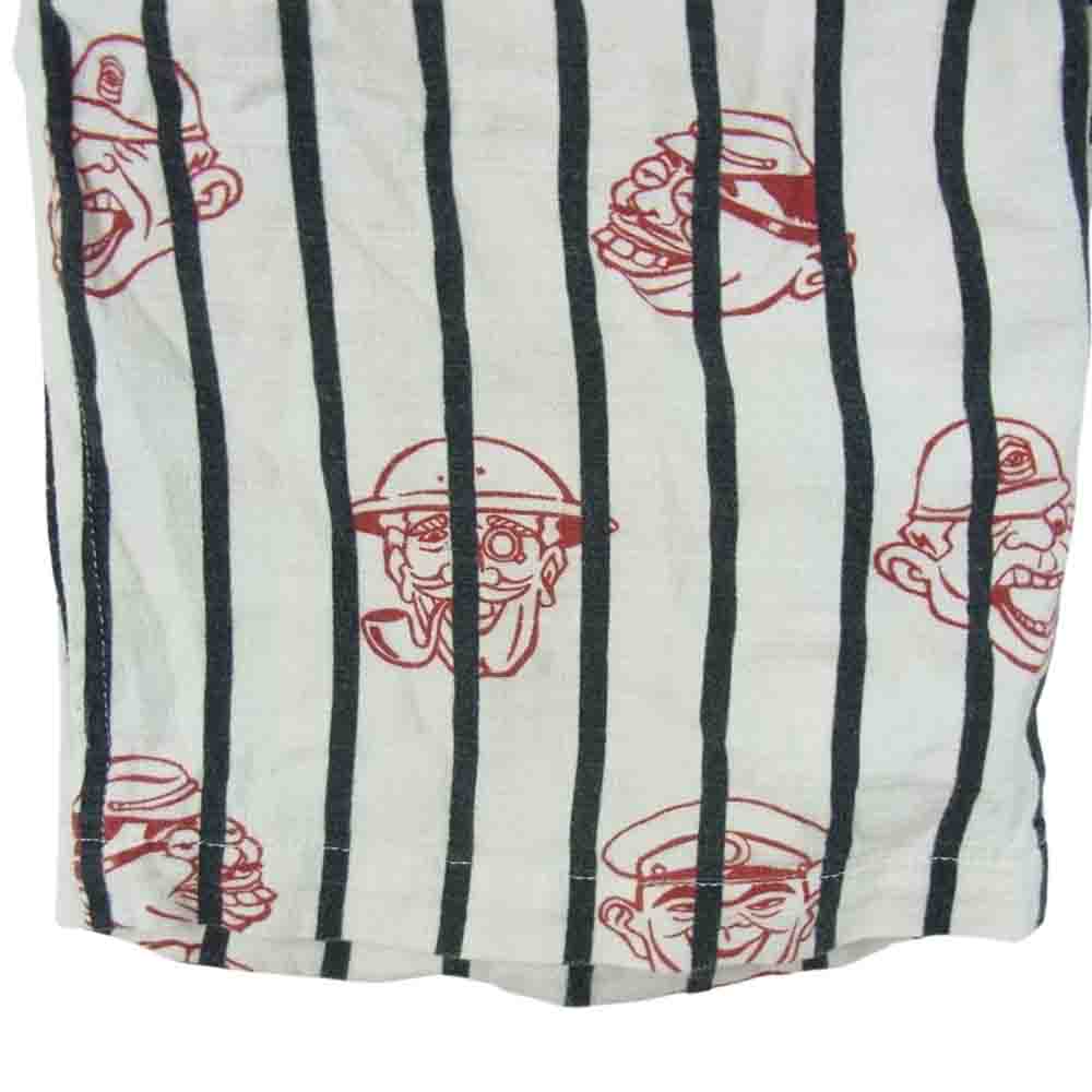 WEIRDO ウィアード 13SS WRD-13-SS-41 Spoofing Caricatures ジェイル ストライプ ショーツ ハーフ パンツ オフホワイト系 M【中古】