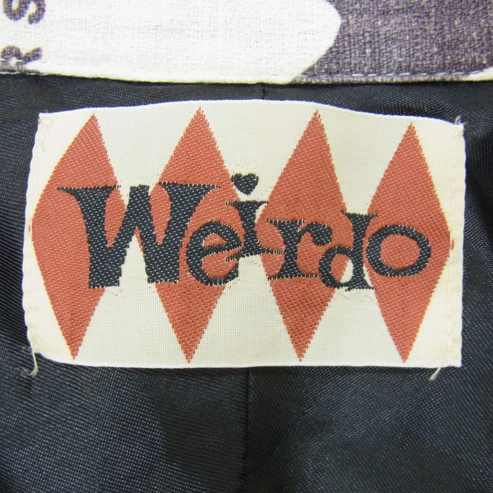 WEIRDO ウィアード 12SS WRD-12-SS-09 WRD ATOMIC SH-S アトミック 宇宙 スぺース 総柄 半袖 シャツ ホワイト系 M【中古】