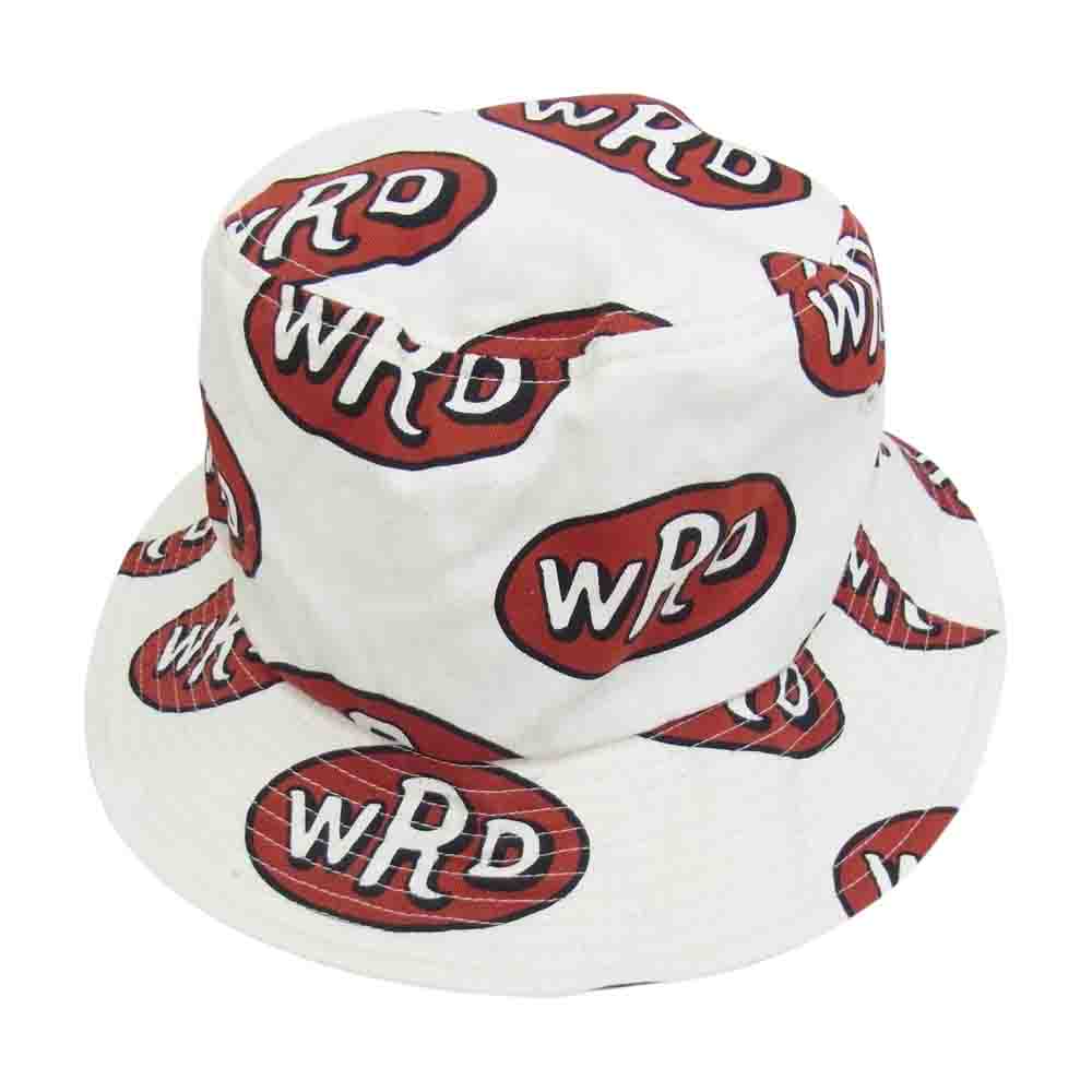 WEIRDO ウィアード WRD HAT 総柄 バケット ハット ホワイト系 M【中古】