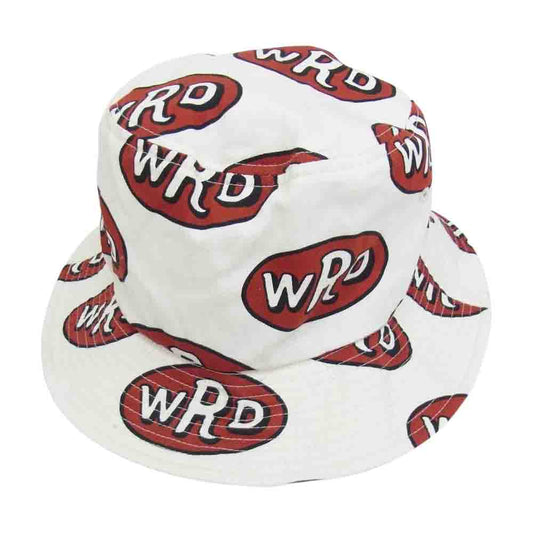 WEIRDO ウィアード WRD HAT 総柄 バケット ハット ホワイト系 M【中古】