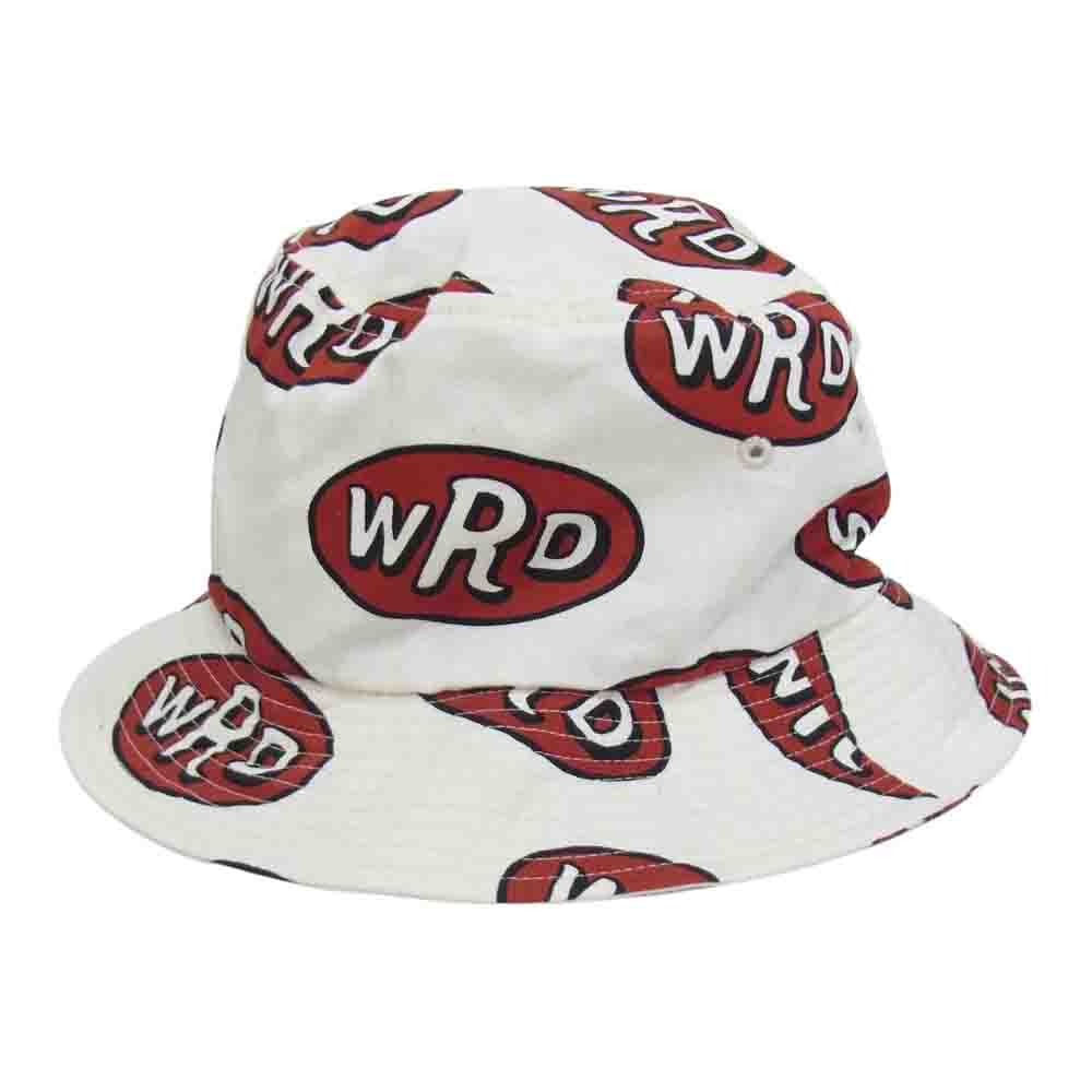 WEIRDO ウィアード WRD HAT 総柄 バケット ハット ホワイト系 M【中古】