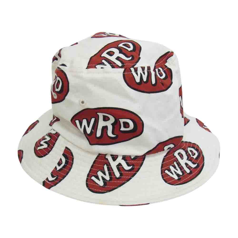 WEIRDO ウィアード WRD HAT 総柄 バケット ハット ホワイト系 M【中古】