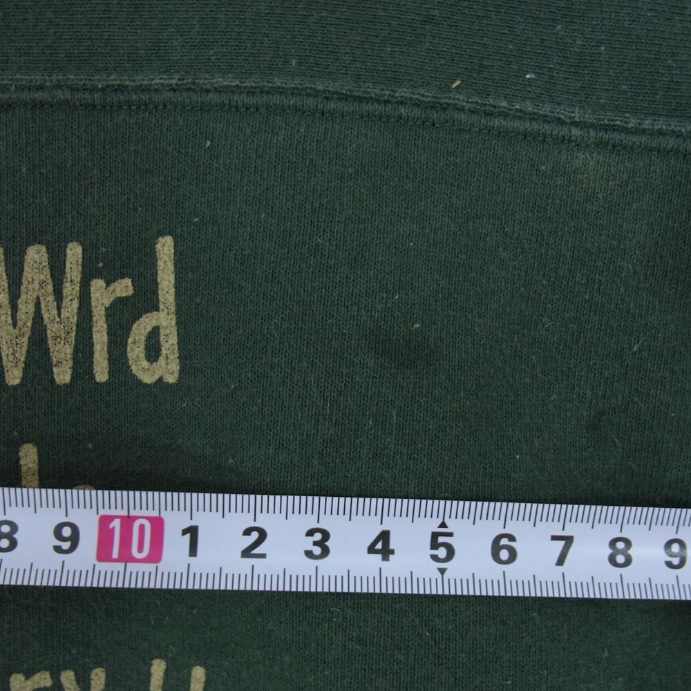 WEIRDO ウィアード 19AW WRD-19-AW-14 FOOT BALL SWEAT WEIRDOLIGHT RANCH モンスター プリント フットボール スウェット トレーナー グリーン系 M【中古】