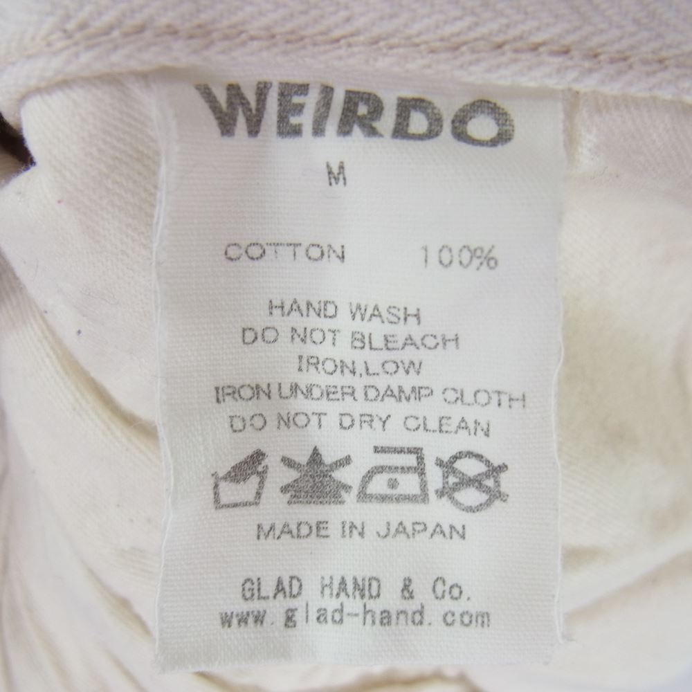 WEIRDO ウィアード 15AW WRD-15-AW-11 MANIA BIG PANTS マニア ビッグ サスペンダー ヘリンボーン パンツ オフホワイト系 M【中古】