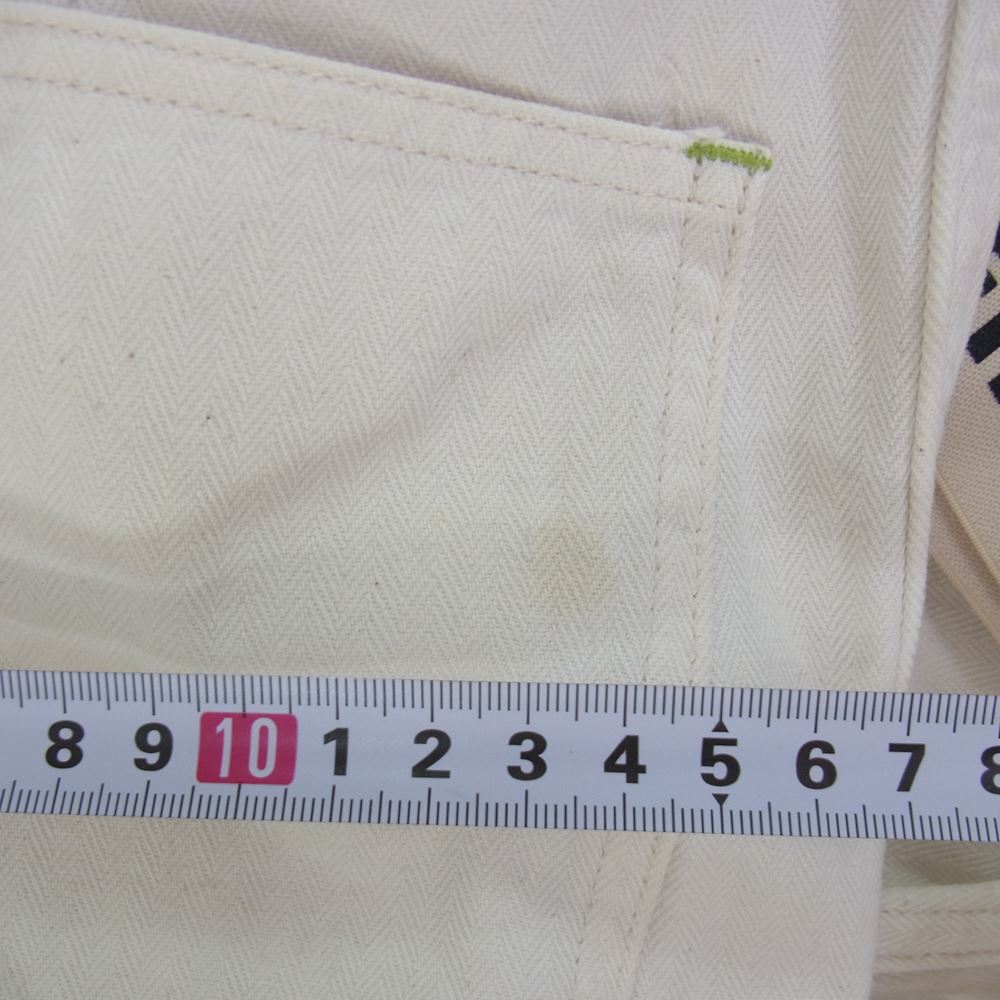 WEIRDO ウィアード 15AW WRD-15-AW-11 MANIA BIG PANTS マニア ビッグ サスペンダー ヘリンボーン パンツ オフホワイト系 M【中古】