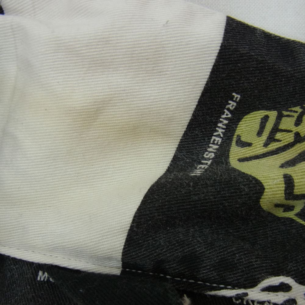 WEIRDO ウィアード 14SS WRD-14-SS-14 SUPER MONSTERS スーパー モンスターズ 総柄 ボーダー 半袖 シャツ ホワイト系 M【中古】