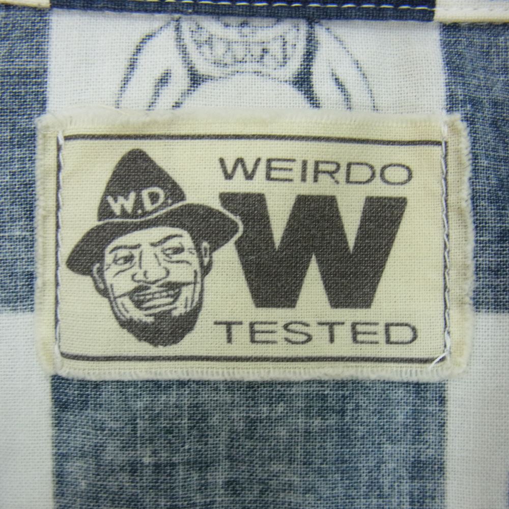 WEIRDO ウィアード 17SS WRD-17-SS-15 WIRED INITIALS S/S SHIRT イニシャル チェック チェッカーボード モンスター 総柄 半袖 シャツ ブラック系 M【中古】