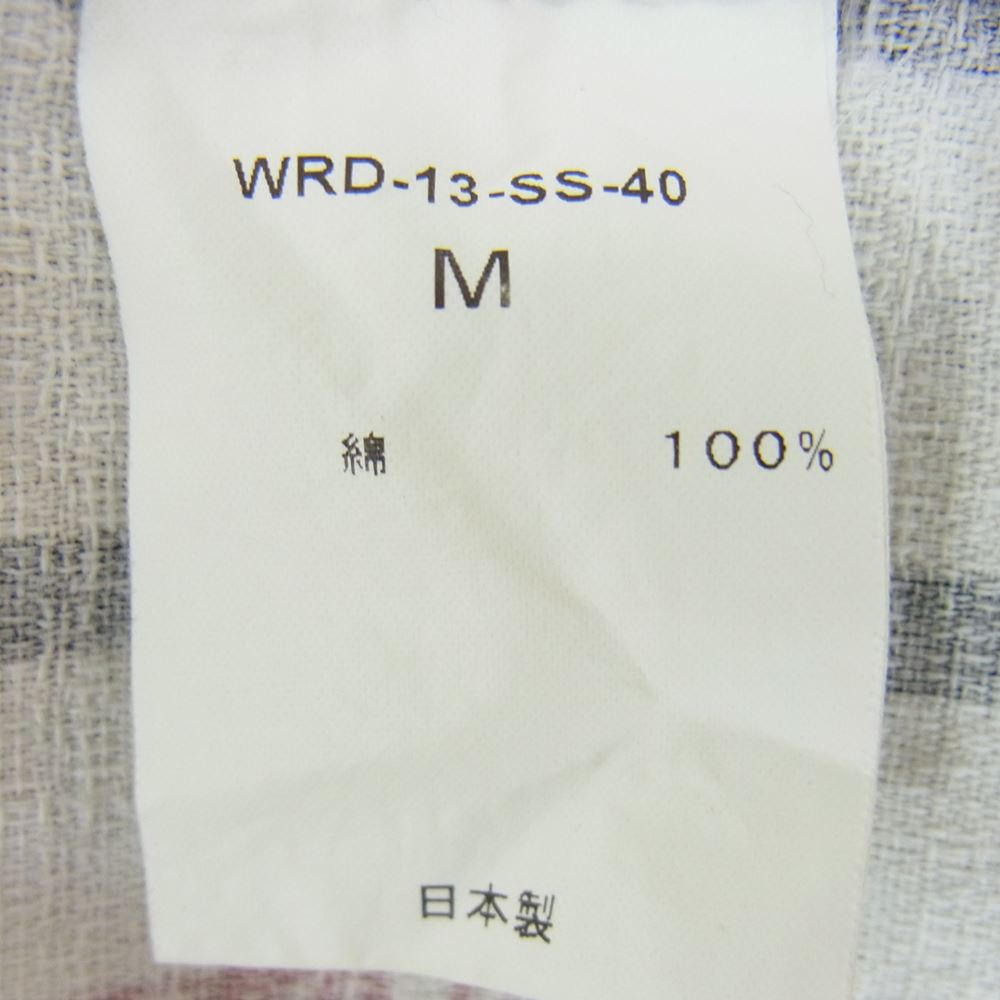 WEIRDO ウィアード 13SS WRD-13-SS-40 Spoofing Caricatures ジェイル ストライプ 半袖 シャツ ホワイト系 M【中古】