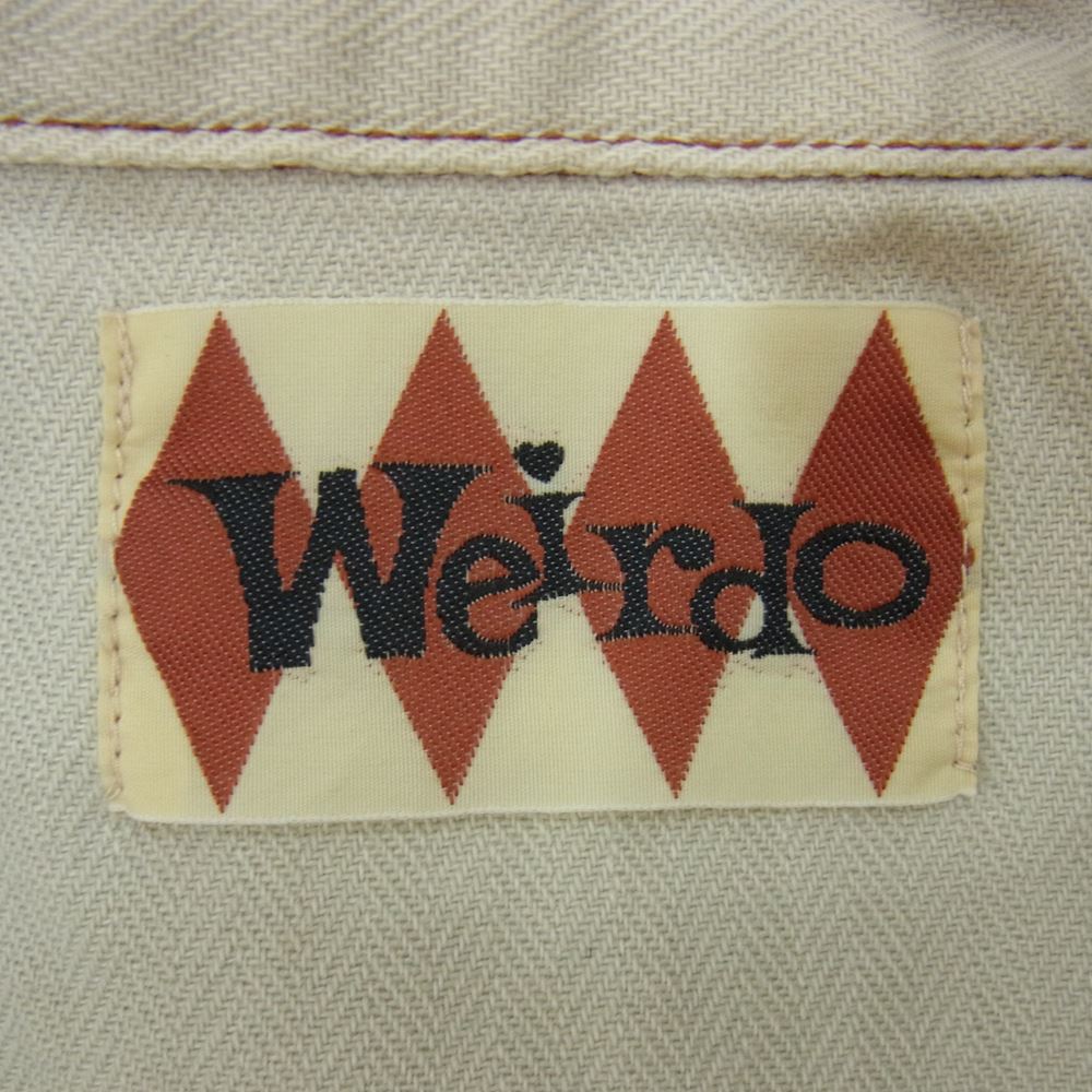 WEIRDO ウィアード 12SS WRD-12-SS-03 MONSTER COVERALL モンスター ペイント ステンシル ヘリンボーン カバーオール ジャケット ベージュ系 M【中古】