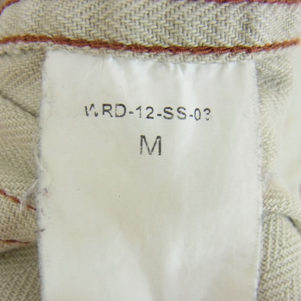 WEIRDO ウィアード 12SS WRD-12-SS-03 MONSTER COVERALL モンスター ペイント ステンシル ヘリンボーン カバーオール ジャケット ベージュ系 M【中古】