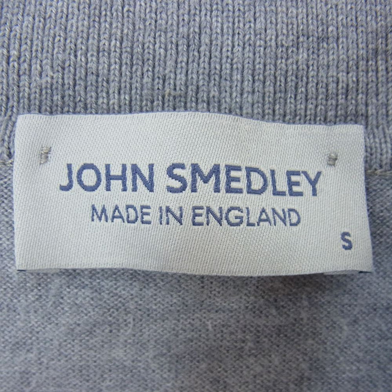 JOHN SMEDLEY イギリス製 コットン ニット ポロシャツ グレー系 S【中古】