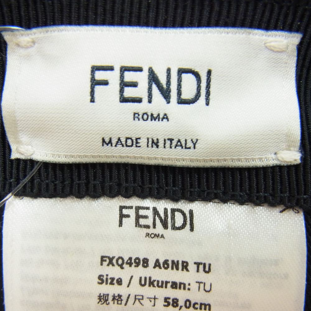 FENDI フェンディ FXQ498 A6NR TU ズッカ柄 ベースボールキャップ ブラウン系【中古】