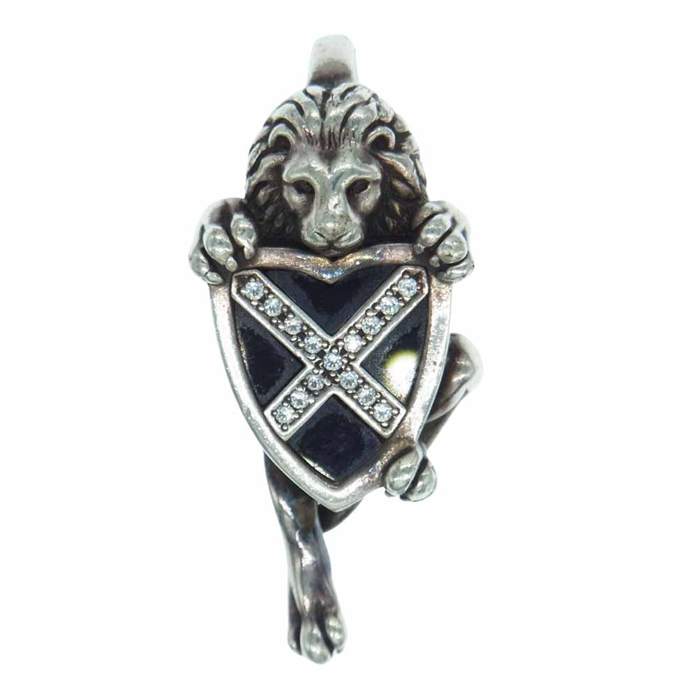 Justin Davis ジャスティンデイビス SPJ523 リーガル ライオン シールド ペンダント トップ シルバー系【中古】