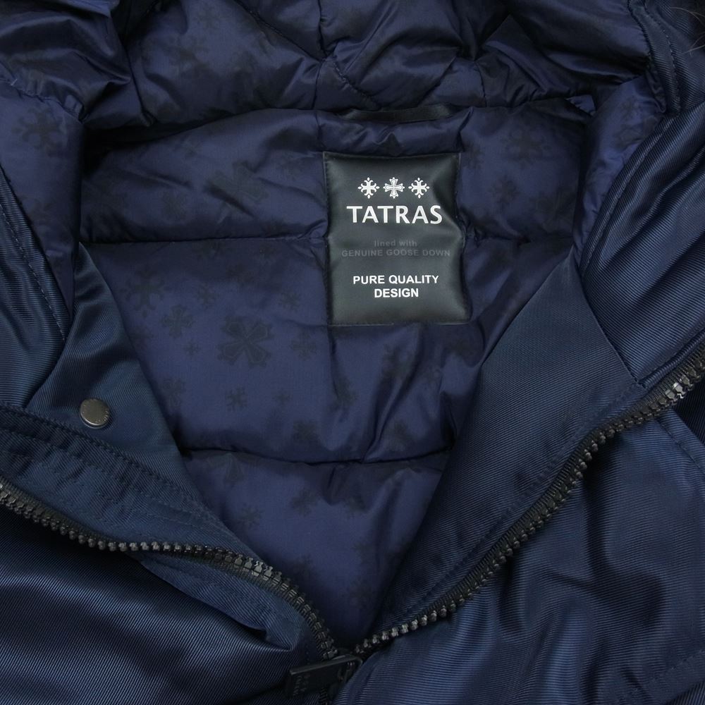 TATRAS タトラス MTA17A4349 PERUGIA ペルージャ ファー フーディ ダウン ジャケット ネイビー系 175/96A【美品】【中古】