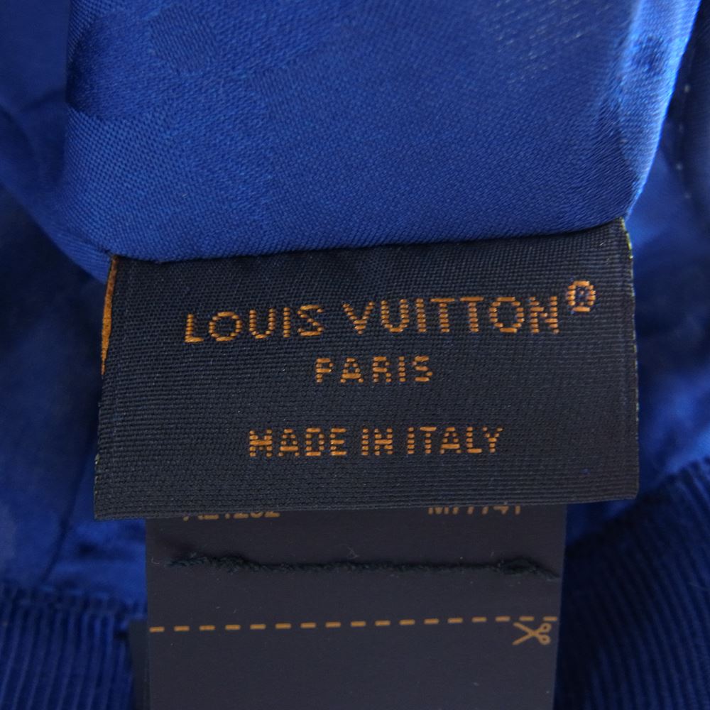 LOUIS VUITTON ルイ・ヴィトン M77741 LV マッチ モノグラム キャップ ホワイト系 ブルー系【美品】【中古】