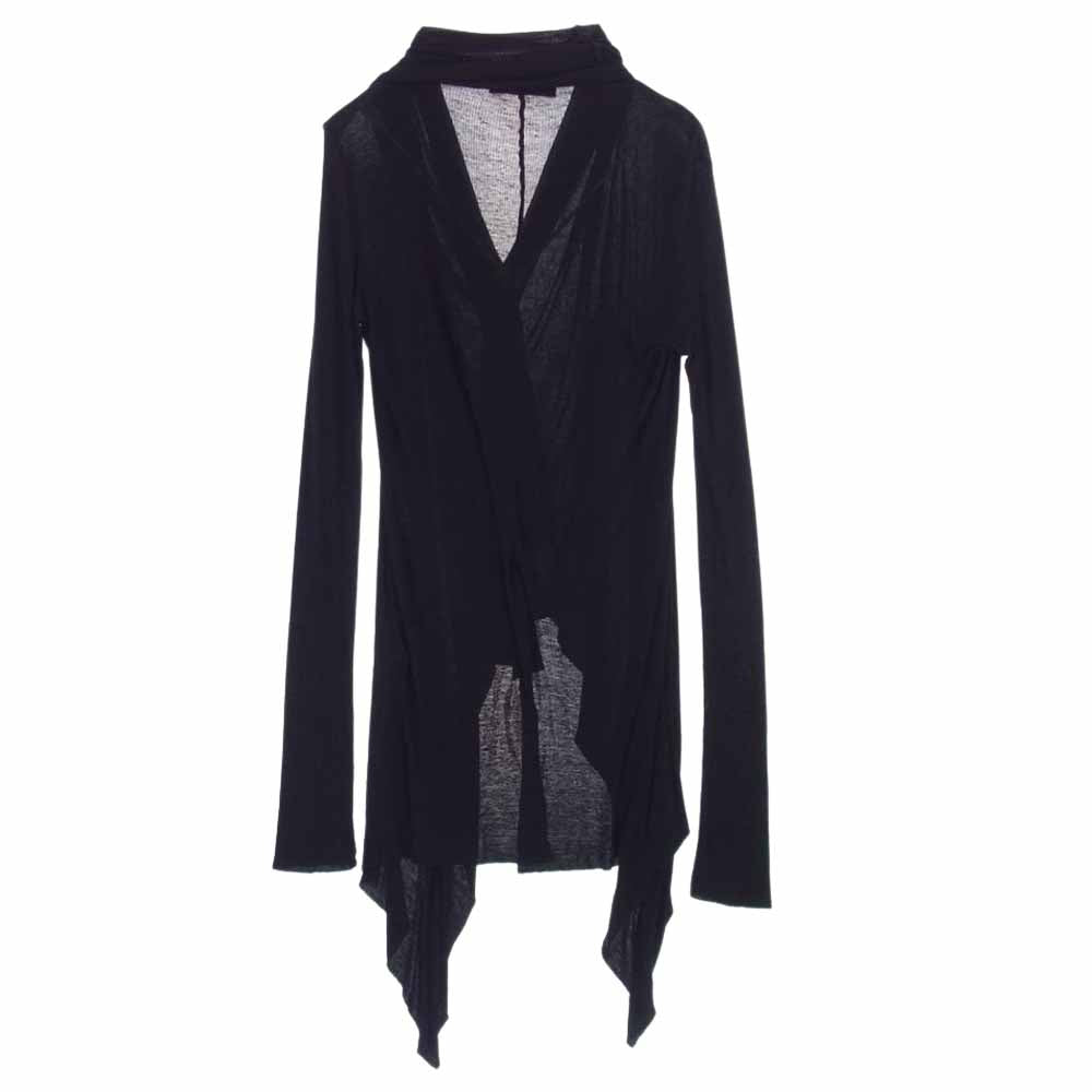JULIUS ユリウス 10SS シルク混 レーヨン カーディガン ブラック系 1【中古】
