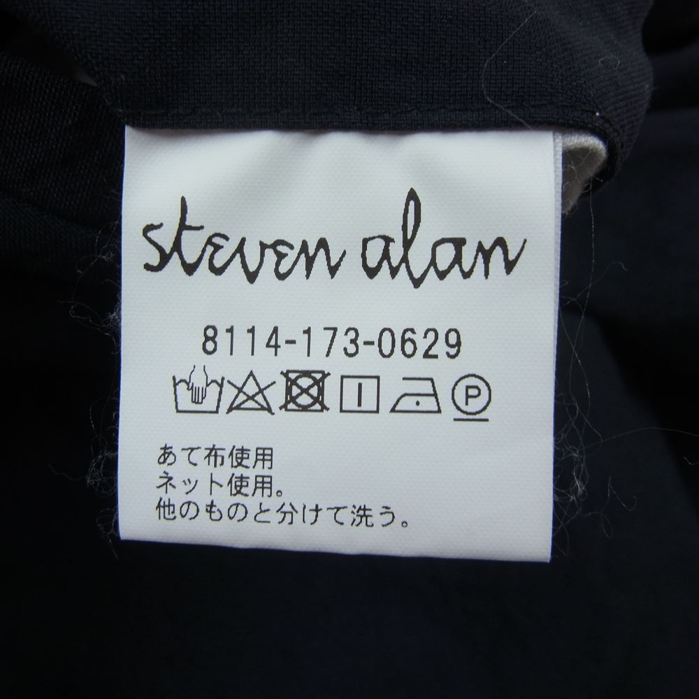 スティーブンアラン 8114-173-0629 NYLN/OX SUPER BAGGY TAPERED PANTS ナイロン スーパー バギー テーパード パンツ ダークネイビー系 L【中古】