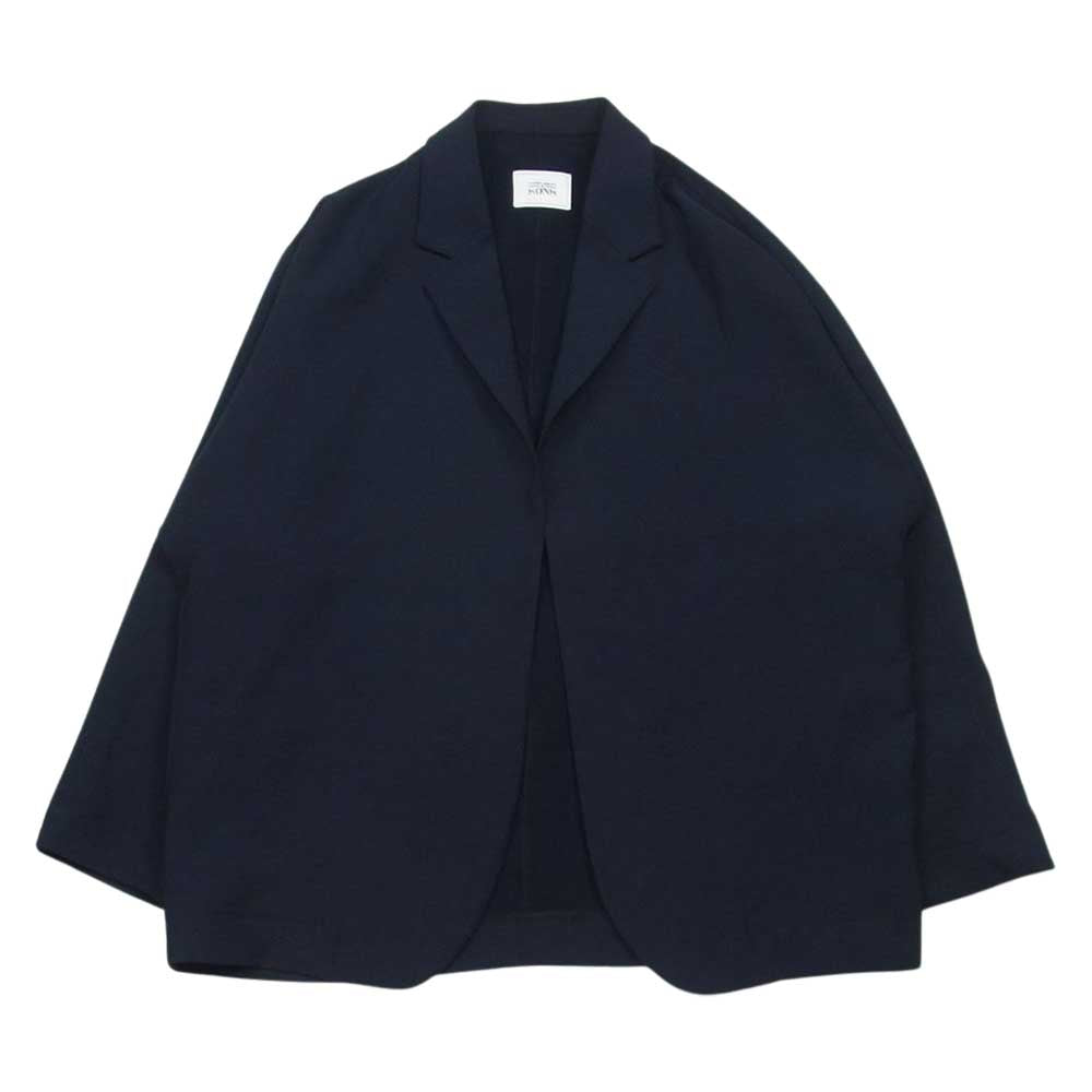 UNITED ARROWS ユナイテッドアローズ & SONS サンズ by DAISUKE OBANA 尾花大輔 I D SL JACKET ストレッチ ノーボタン テーラード ジャケット ネイビー系 L【中古】