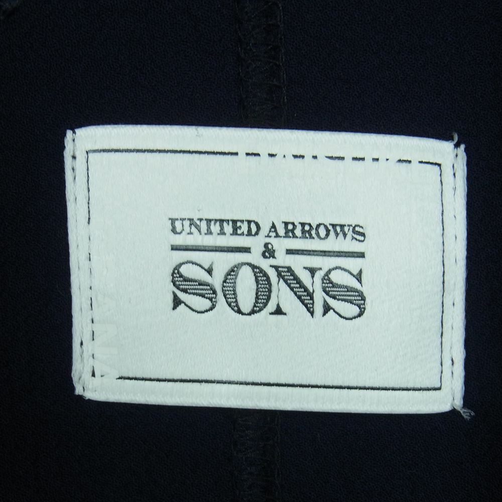 UNITED ARROWS ユナイテッドアローズ & SONS サンズ by DAISUKE OBANA 尾花大輔 I D SL JACKET ストレッチ ノーボタン テーラード ジャケット ネイビー系 L【中古】