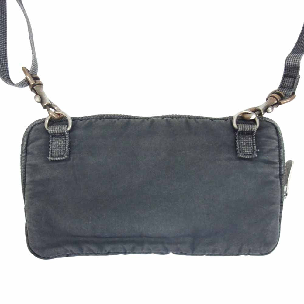PORTER CLASSIC ポータークラシック SUPER NYLON WALLET POUCH 加工 スーパー ナイロン ショルダー ウォレット ポーチ バッグ  ブラック系【中古】