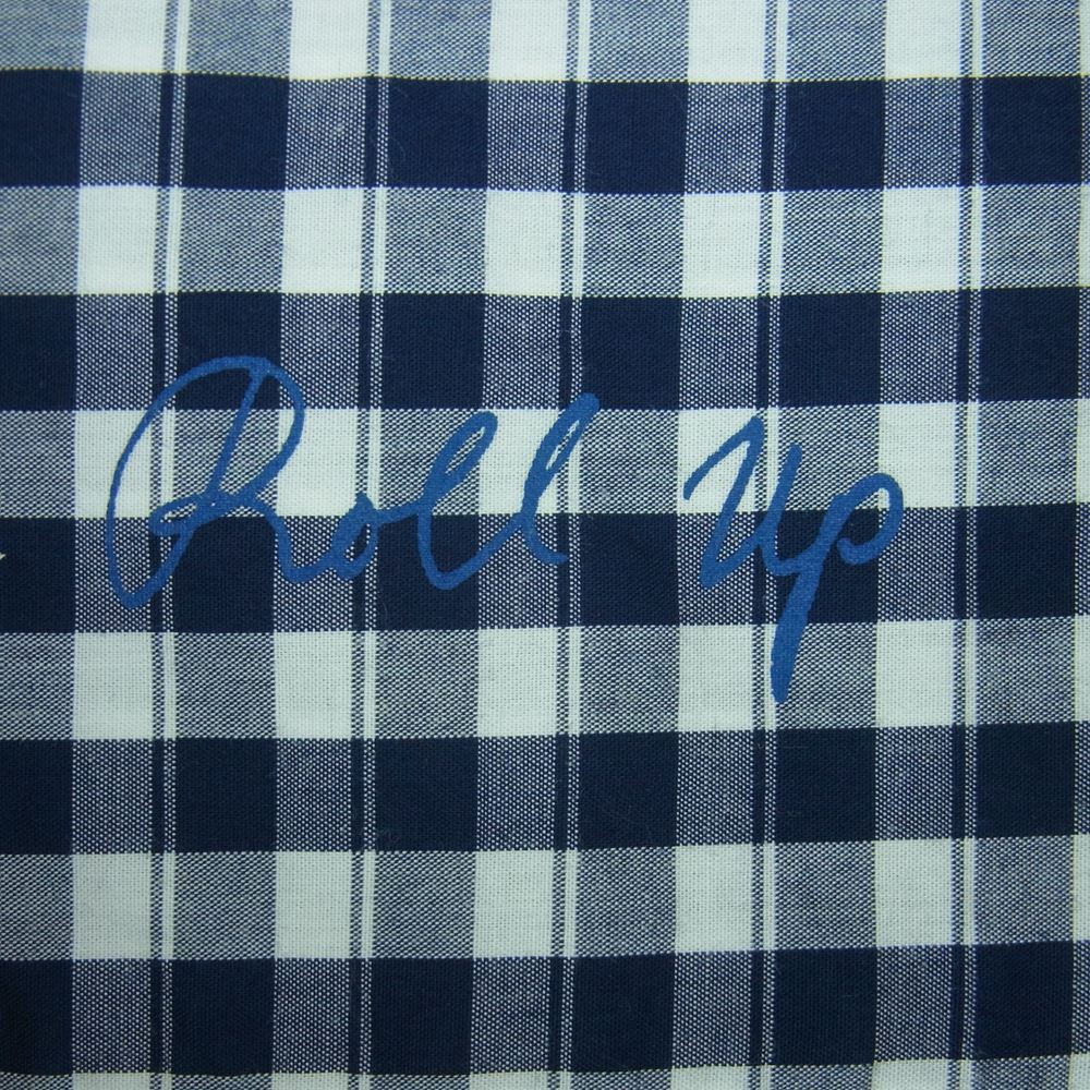 PORTER CLASSIC ポータークラシック ROLL UP GINGHAM CHECK SHIRT ロールアップ ギンガム チェック 長袖 シャツ ネイビー系 ホワイト系 L【中古】