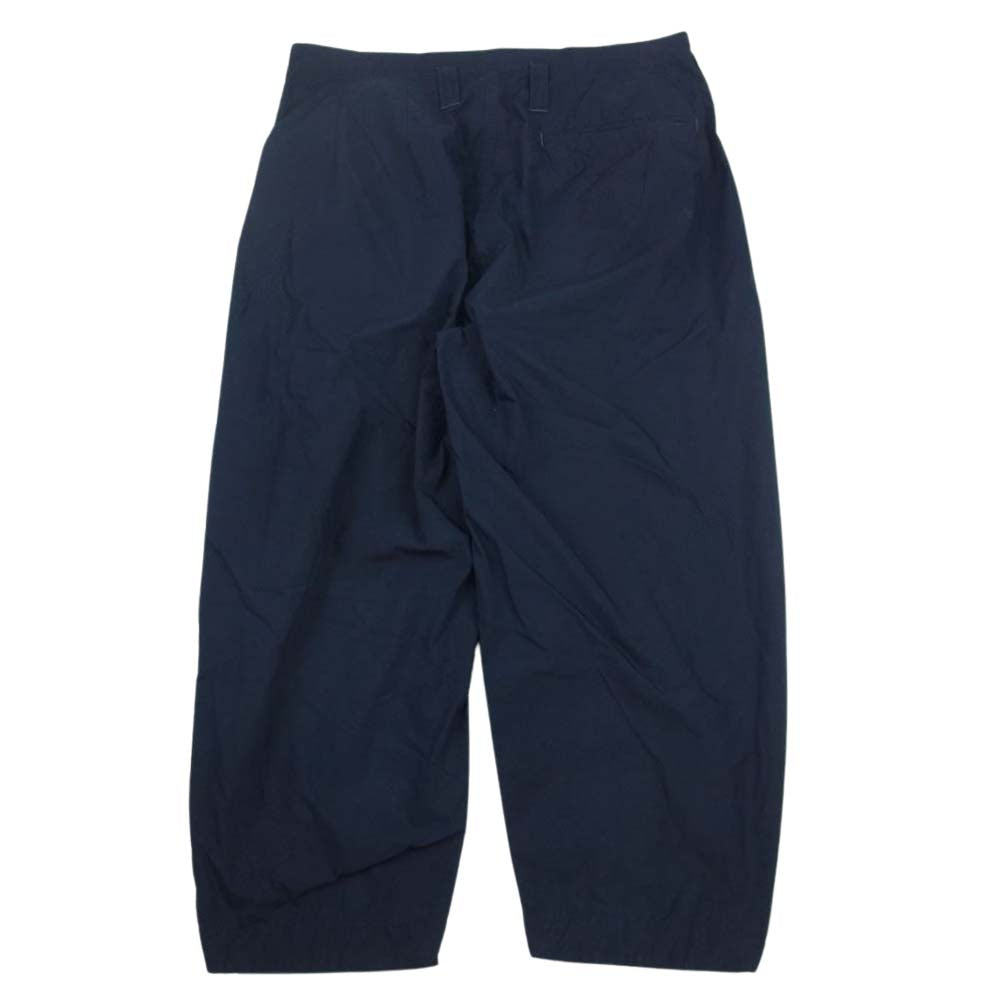 PORTER CLASSIC ポータークラシック 21SS POPLIN BEBOP PANTS ポプリン ビバップ タック パンツ ネイビー系 L【中古】