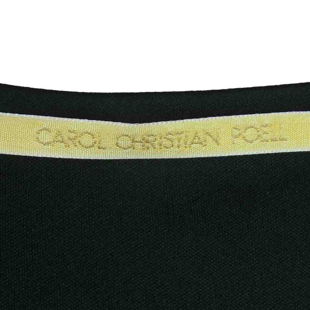 Carol Christian Poell キャロルクリスチャンポエル エンボス加工 半袖 ロゴ Tシャツ ブラック系 46【中古】
