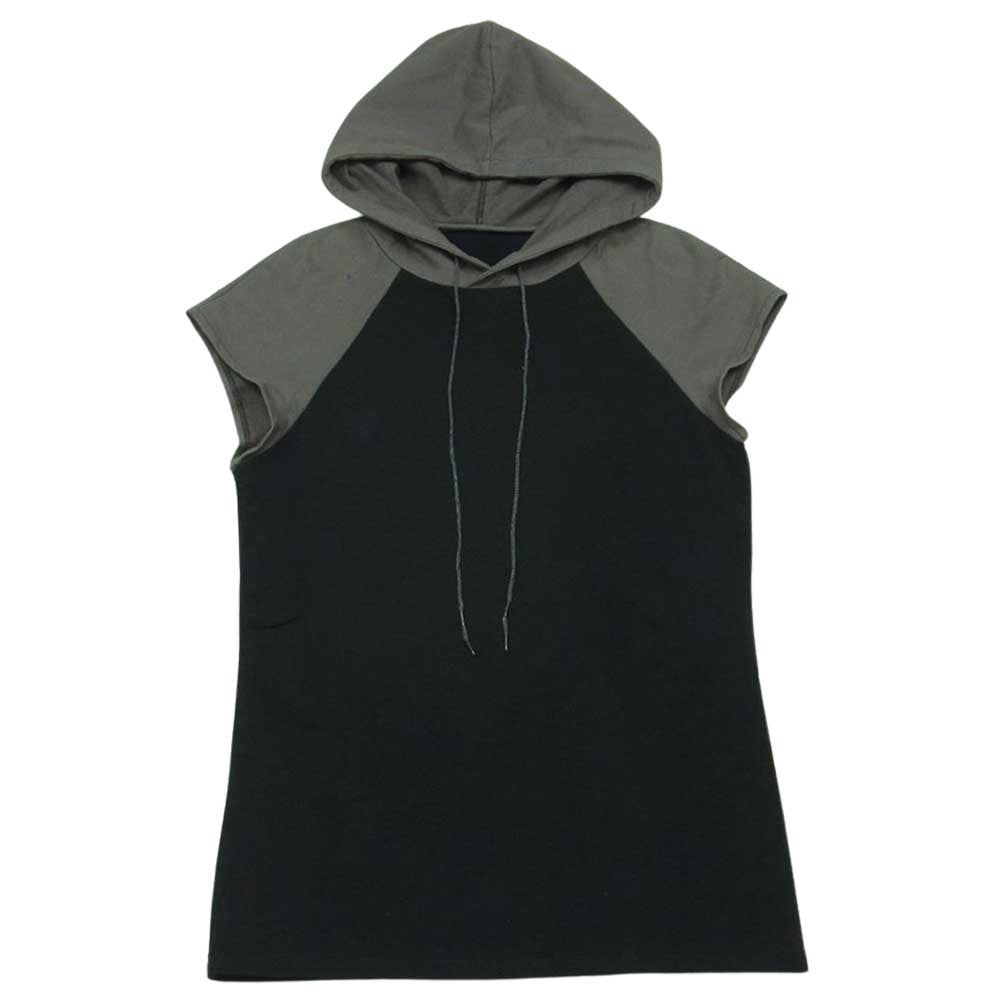 INCARNATION インカネーション 半袖 フーディー s/s パーカー コットン イタリア製 ブラック系 グレー系 M【中古】