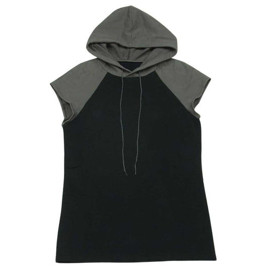 INCARNATION インカネーション 半袖 フーディー s/s パーカー コットン イタリア製 ブラック系 グレー系 M【中古】