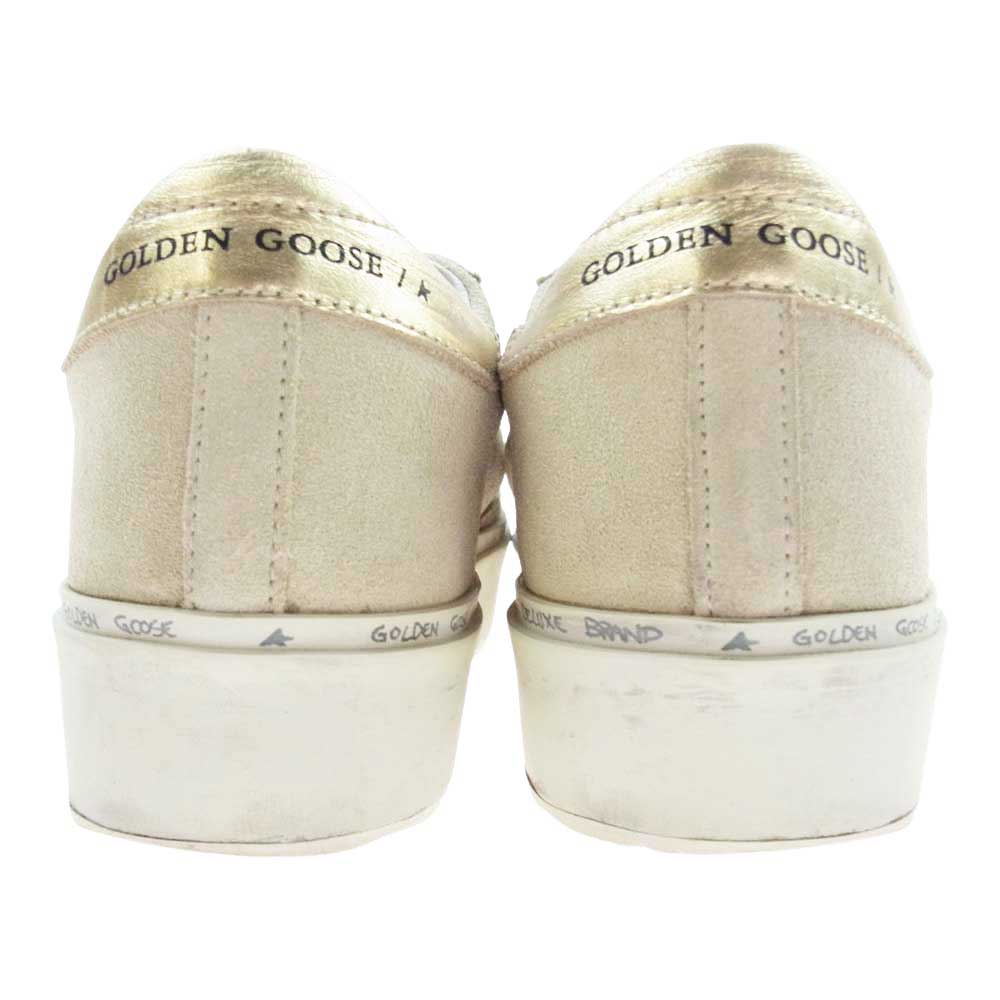 GOLDEN GOOSE ゴールデングース GGDB HI STAR ローカット スニーカー ベージュ系 ゴールド系 35【中古】
