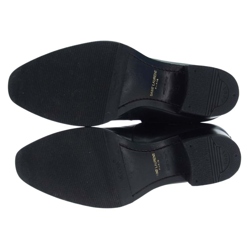 SAINT LAURENT サンローラン 458793 ベルト ジョッパー ブーツ レザー ブラック系 42【中古】