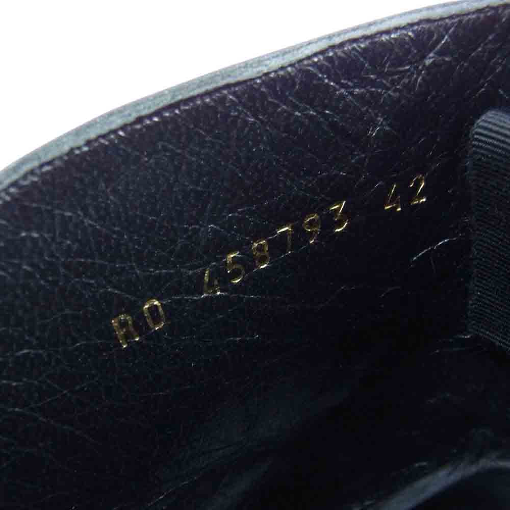SAINT LAURENT サンローラン 458793 ベルト ジョッパー ブーツ レザー ブラック系 42【中古】