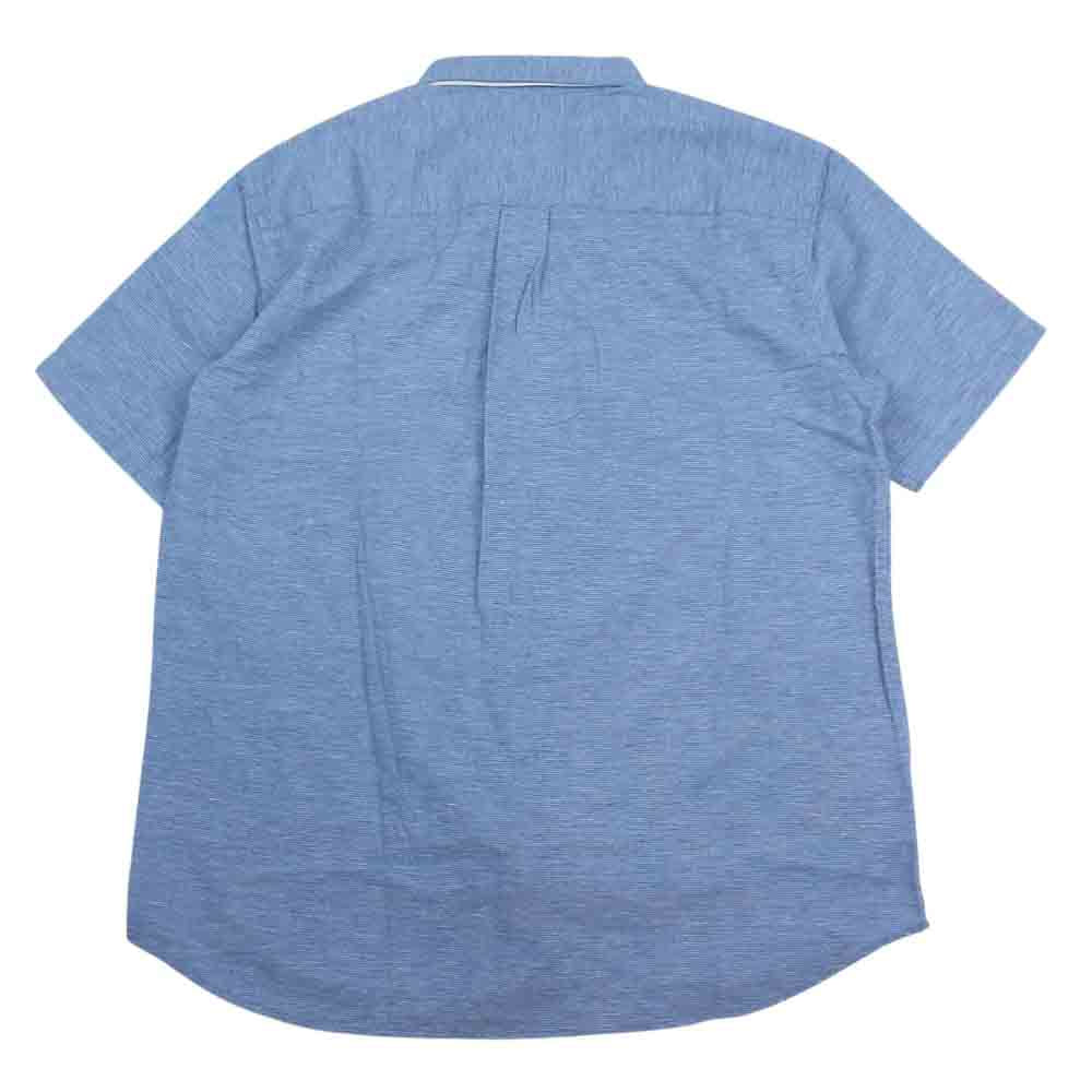 Eddie Bauer エディー・バウアー 【新古品】コットン リネン 半袖 シャツ ブルー系 M【新古品】【未使用】【中古】