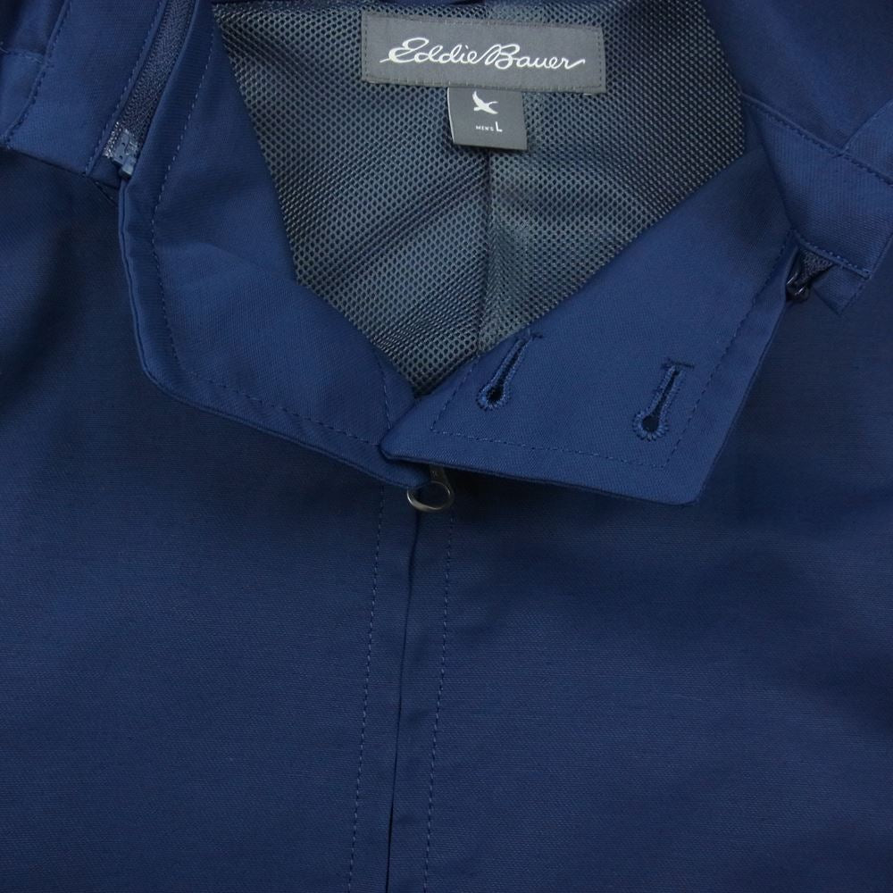 Eddie Bauer エディー・バウアー コットン ナイロン パーカー ブルゾン ネイビー系 L【中古】