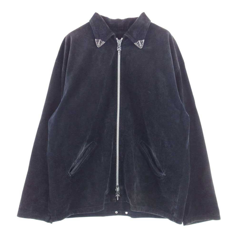 CHROME HEARTS クロムハーツ（原本無） ダガージップ スエード ブルゾン ジャケット ブラック系 S【中古】