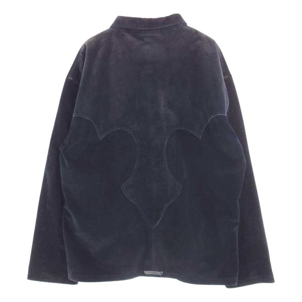 CHROME HEARTS クロムハーツ（原本無） ダガージップ スエード ブルゾン ジャケット ブラック系 S【中古】