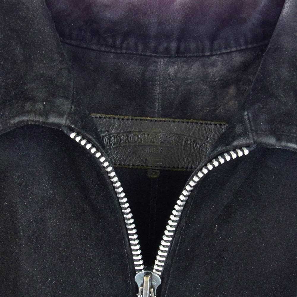 CHROME HEARTS クロムハーツ（原本無） ダガージップ スエード ブルゾン ジャケット ブラック系 S【中古】