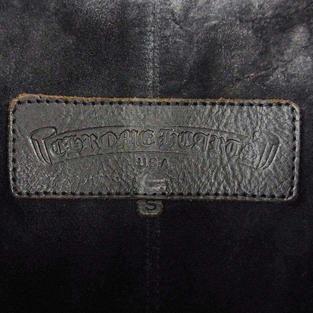CHROME HEARTS クロムハーツ（原本無） ダガージップ スエード ブルゾン ジャケット ブラック系 S【中古】
