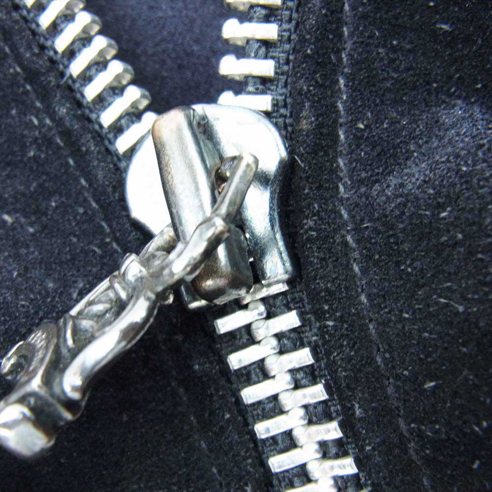 CHROME HEARTS クロムハーツ（原本無） ダガージップ スエード ブルゾン ジャケット ブラック系 S【中古】