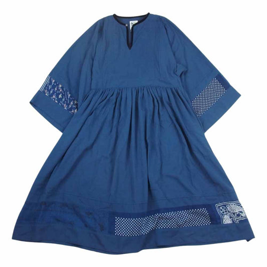 VISVIM ビズビム 0321205017004 21AW WMV HIPPIE DRESS ヒッピー ドレス ワンピース ネイビー系 00【中古】