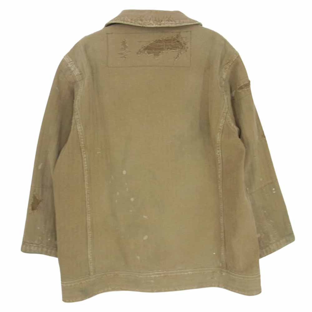 VISVIM ビズビム 18SS 0118105013026 BENNY JKT CRASH HERRINGBONE ベニー ジャケット クラッシュ ヘリンボーン カーキ系 1【中古】