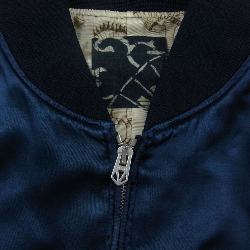 VISVIM ビズビム 0222905013009 ICT DOUGLAS JKT レーヨン サテン ダグラス ジャケット ネイビー系 1【中古】